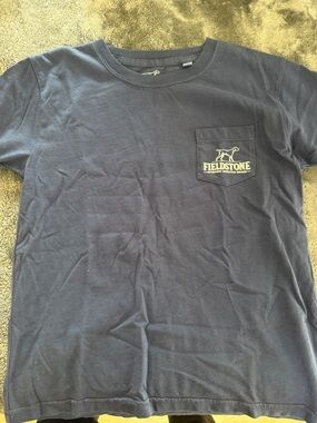 Fieldstone Kids' Navy Short-Sleeve Pocket Tee